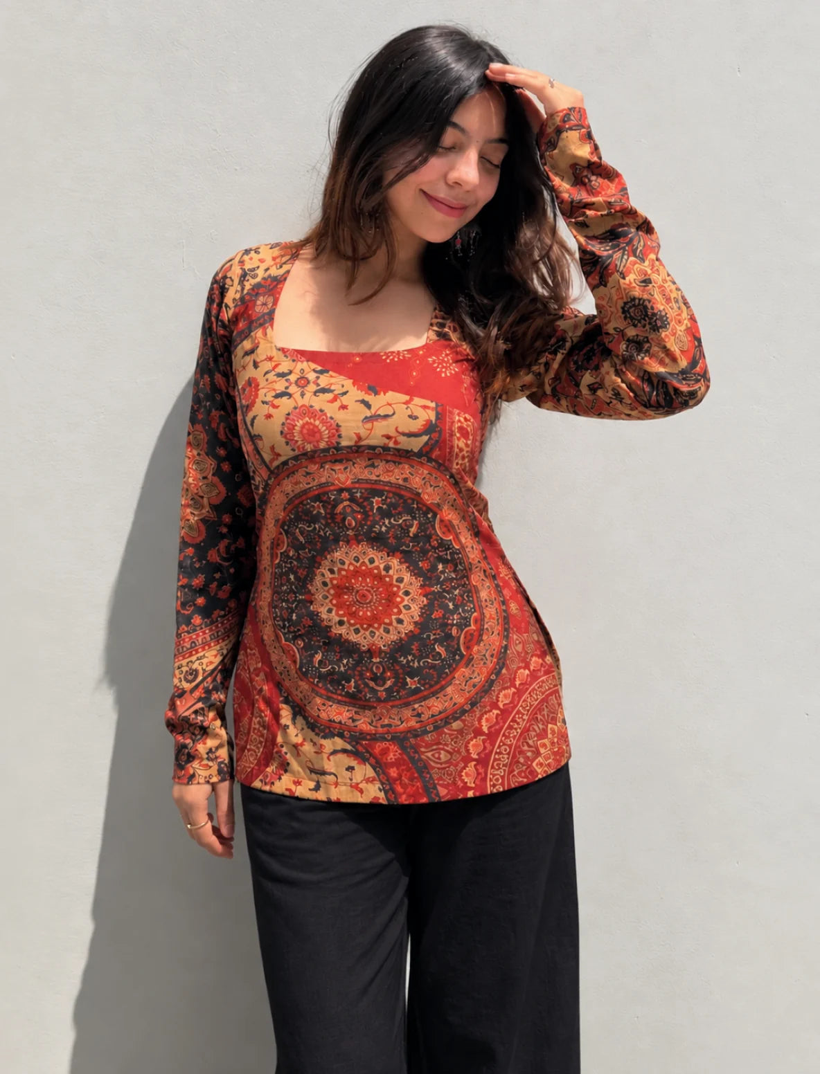 Kastoori Square Neck Kurti