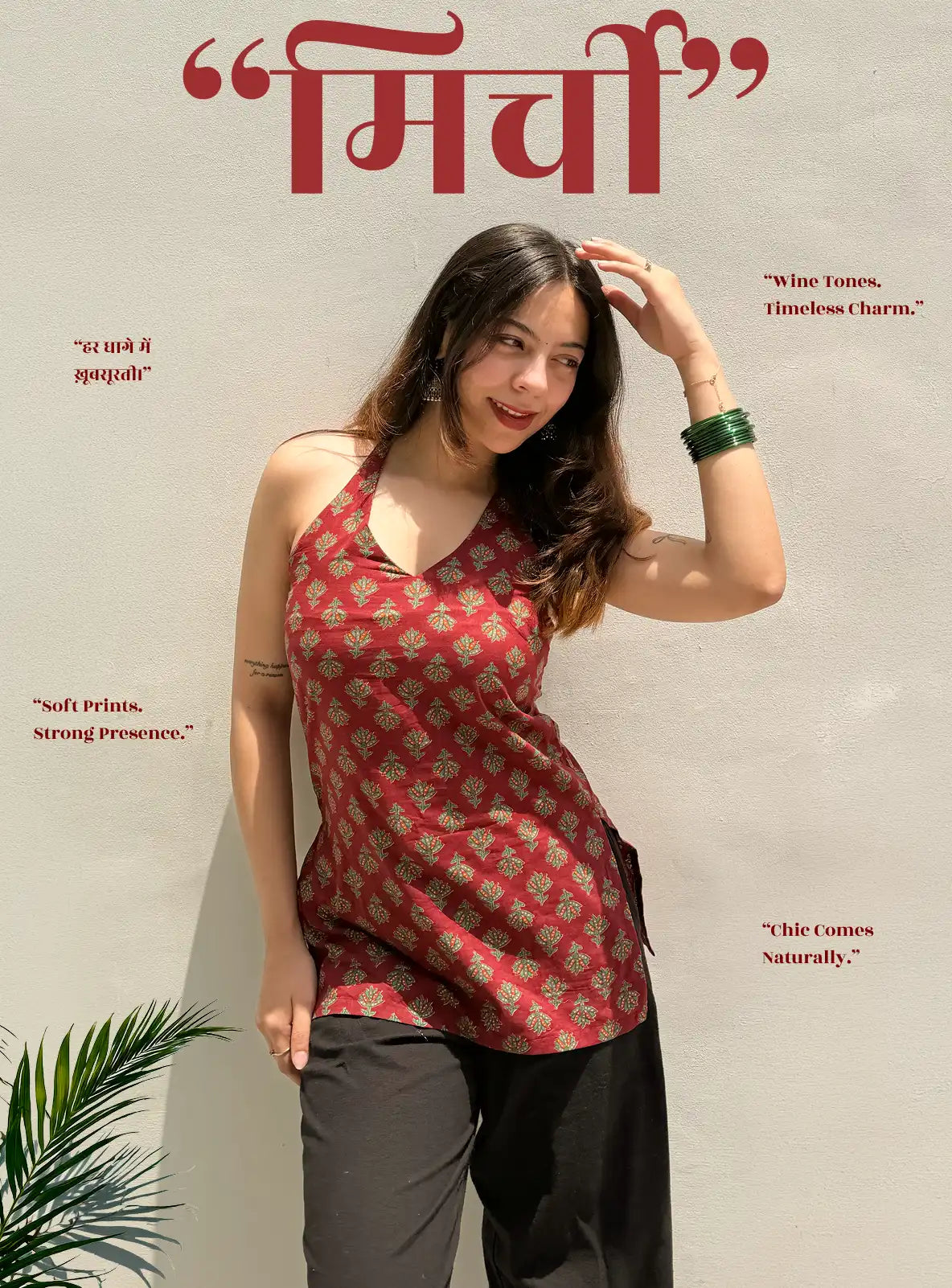 Mirchi Halter Neck Kurti