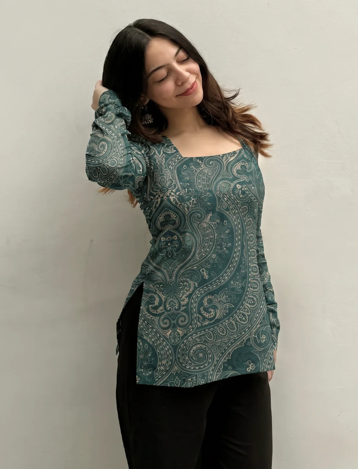 Sajda Square Neck Kurti