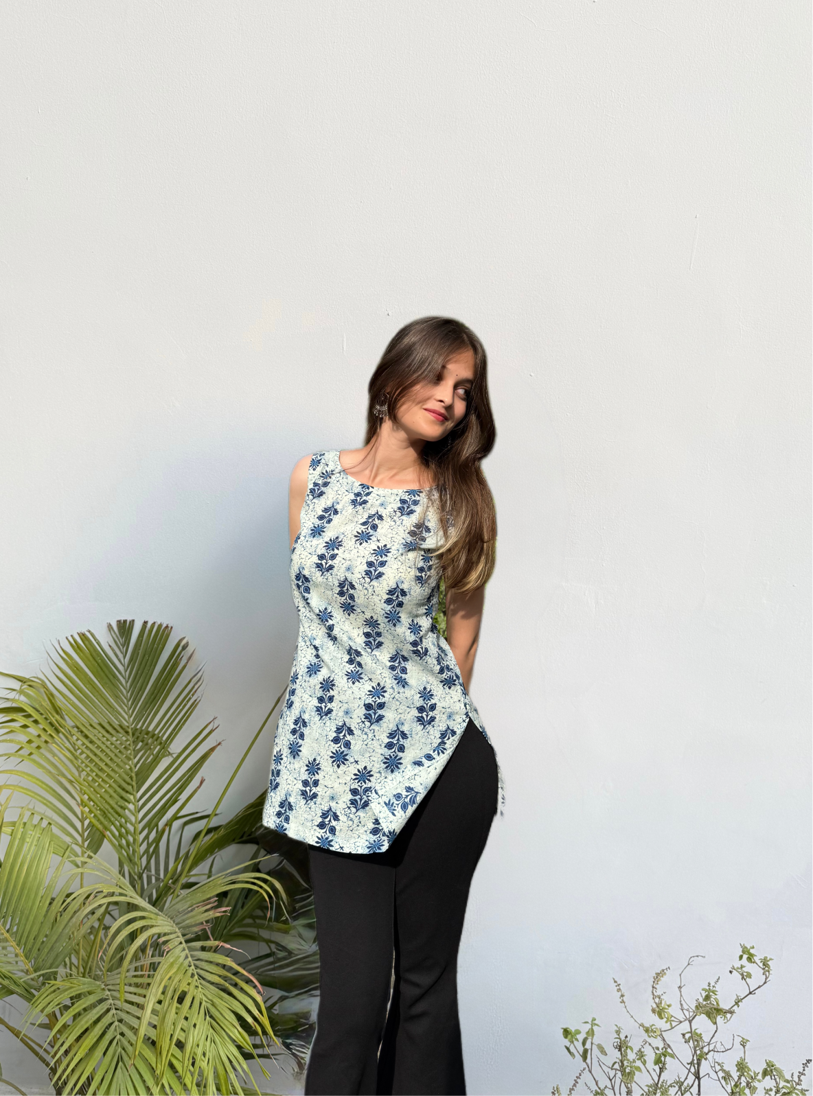 Fitoor Boat Neck Short Kurti by Evara