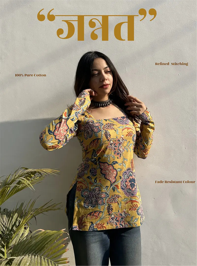 Jannat Square Neck Kurti by Evara
