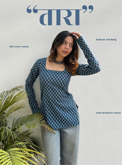 Tara Boat Neck Kurti by Evara