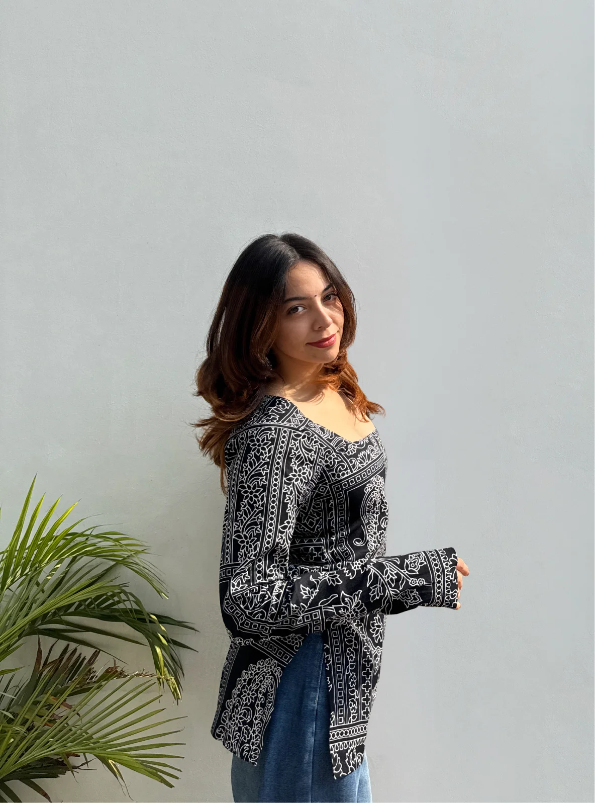 Inaya Square Neck Kurti by Evara