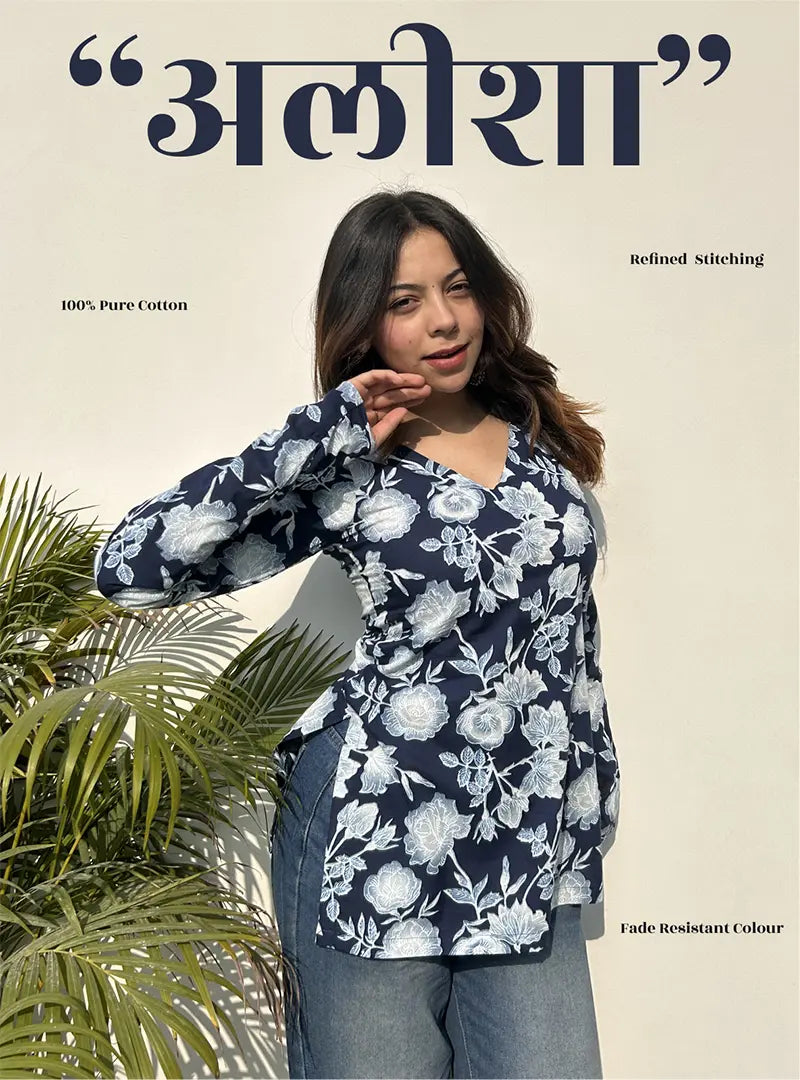 Alisha Straight Sleeves Kurti