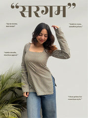 Sargam Boat Neck Kurti by Evara