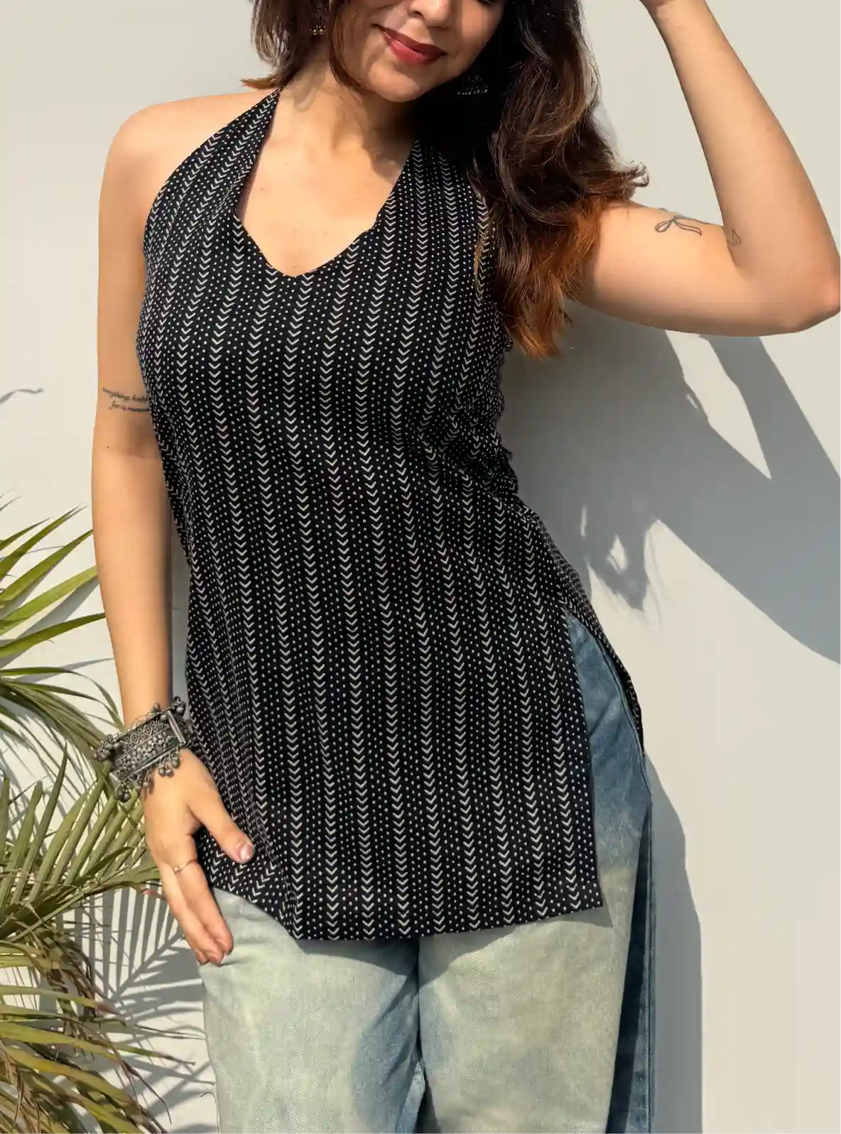 Paro Halter Neck Kurti