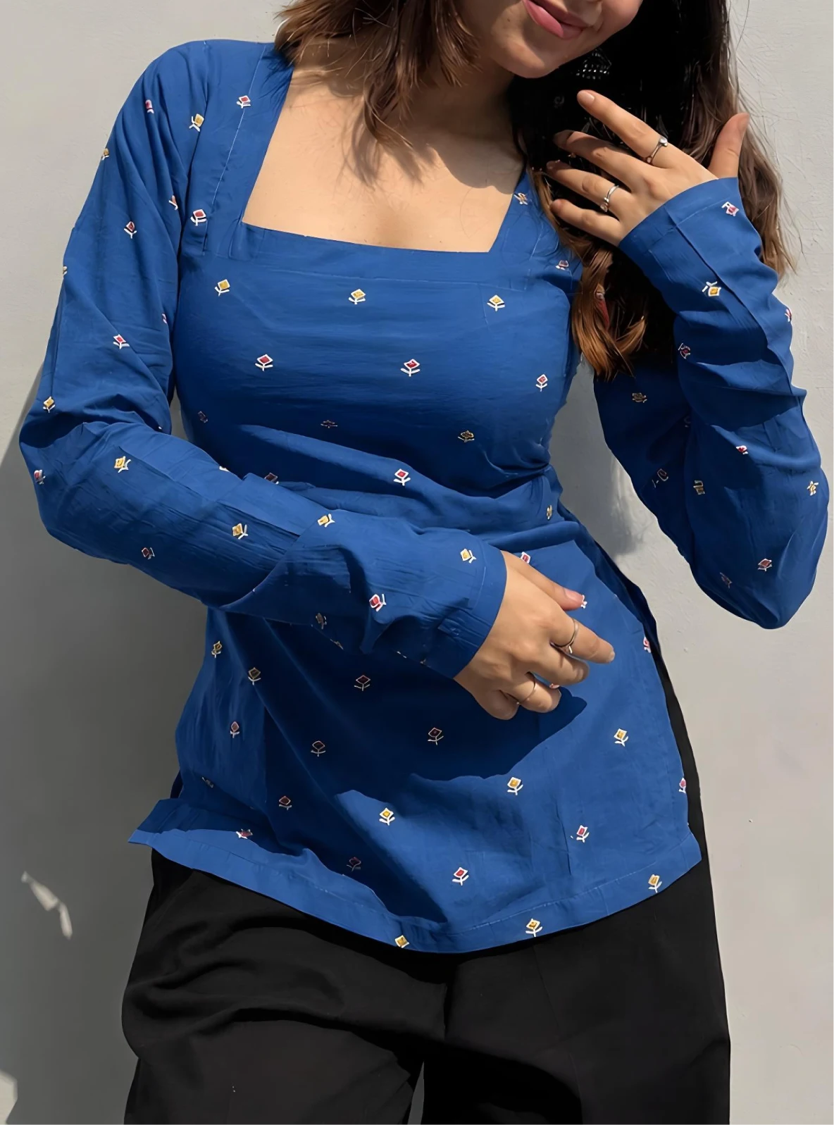 Taashvi Corset Back Full Sleeves Kurti