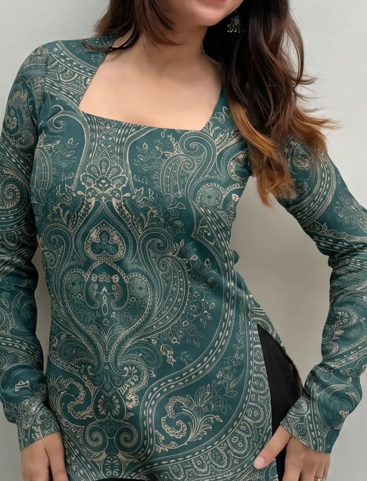 Sajda Square Neck Kurti