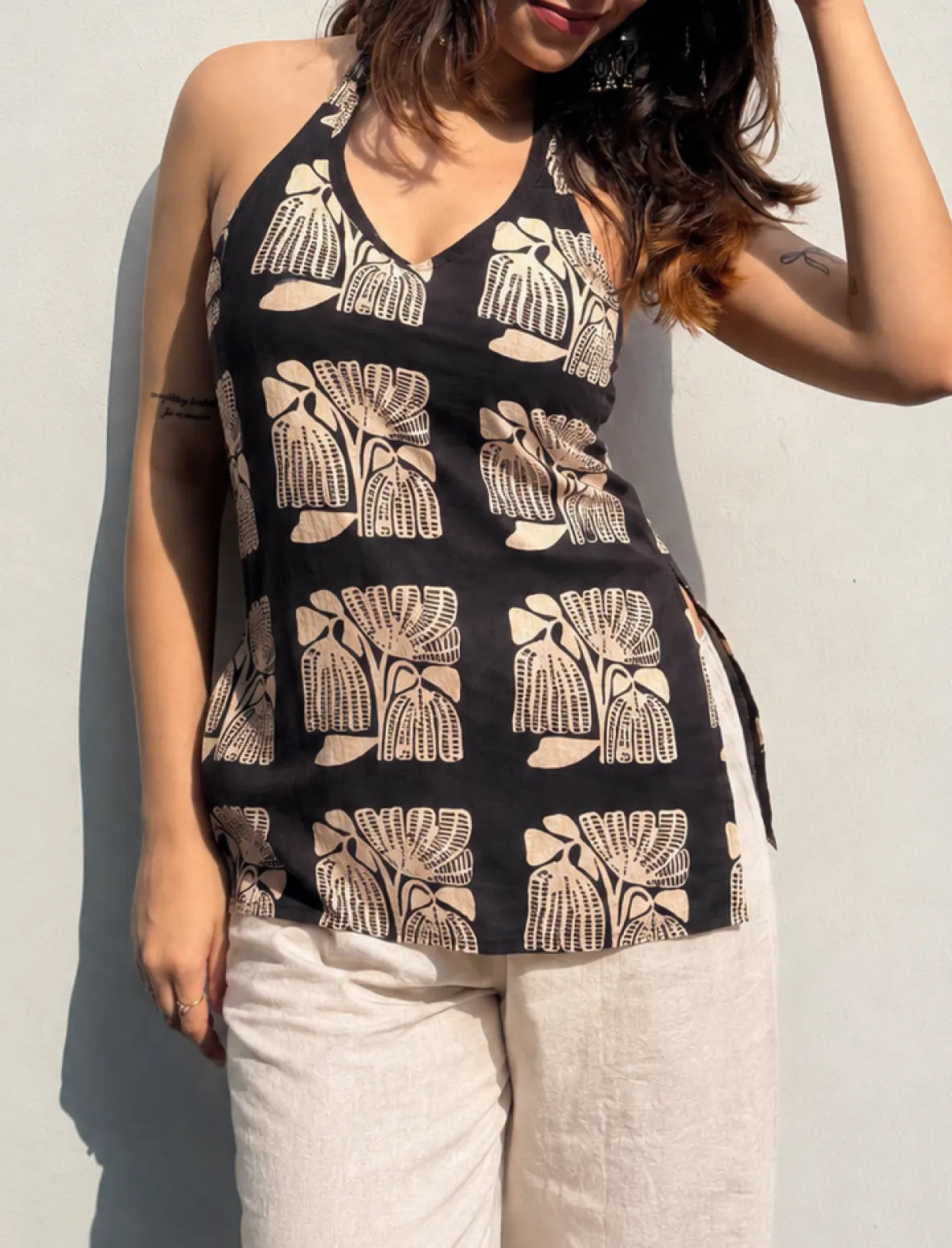 Raza Halter Neck Kurti