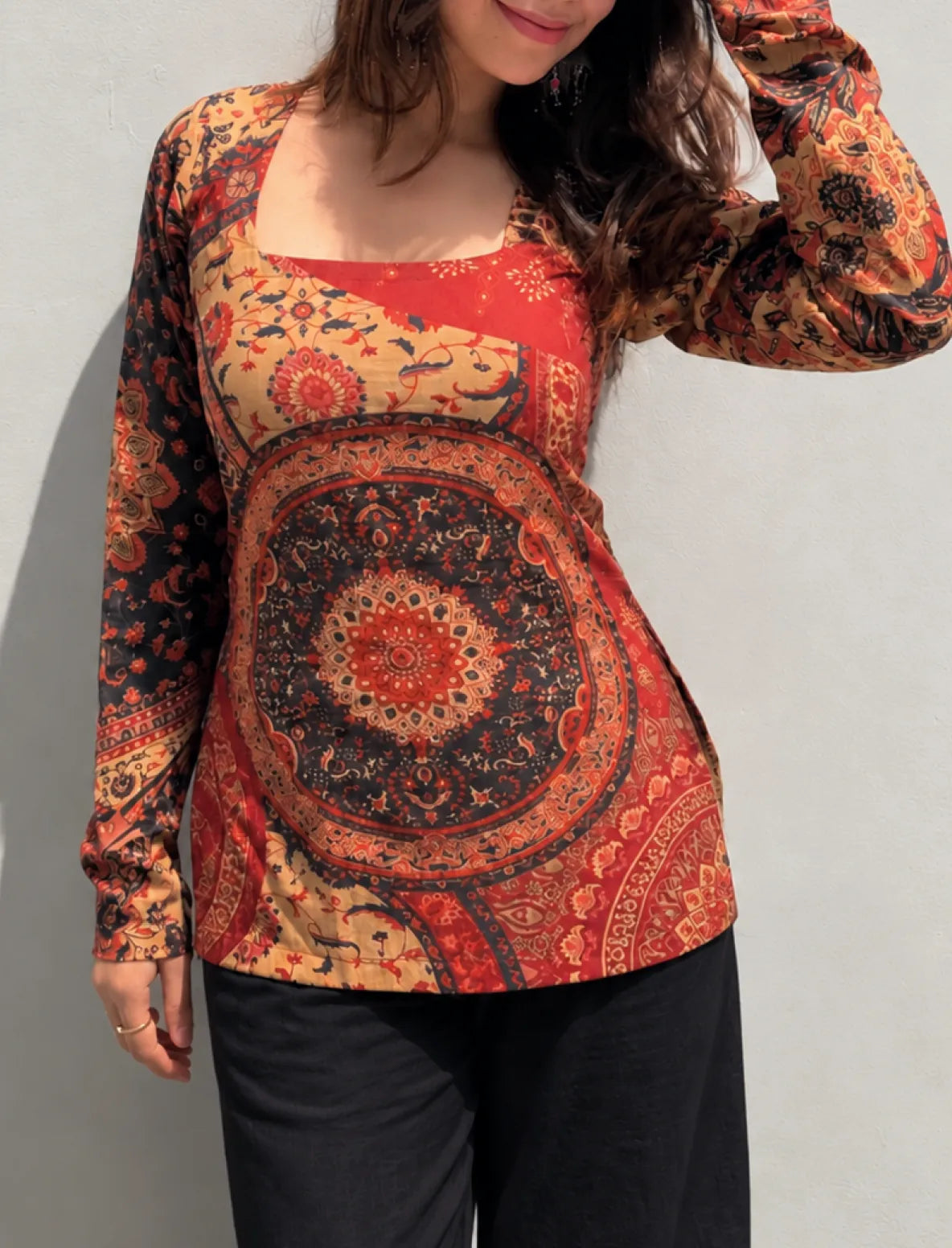 Kastoori Square Neck Kurti