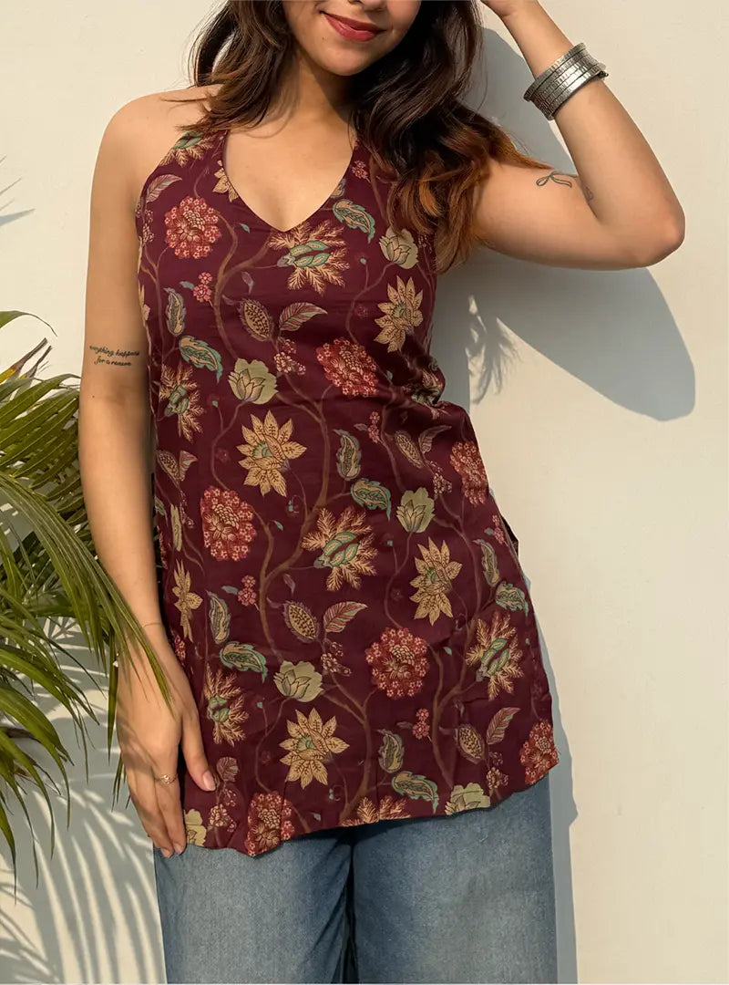 Albeli Halter Neck Kurti by Evara