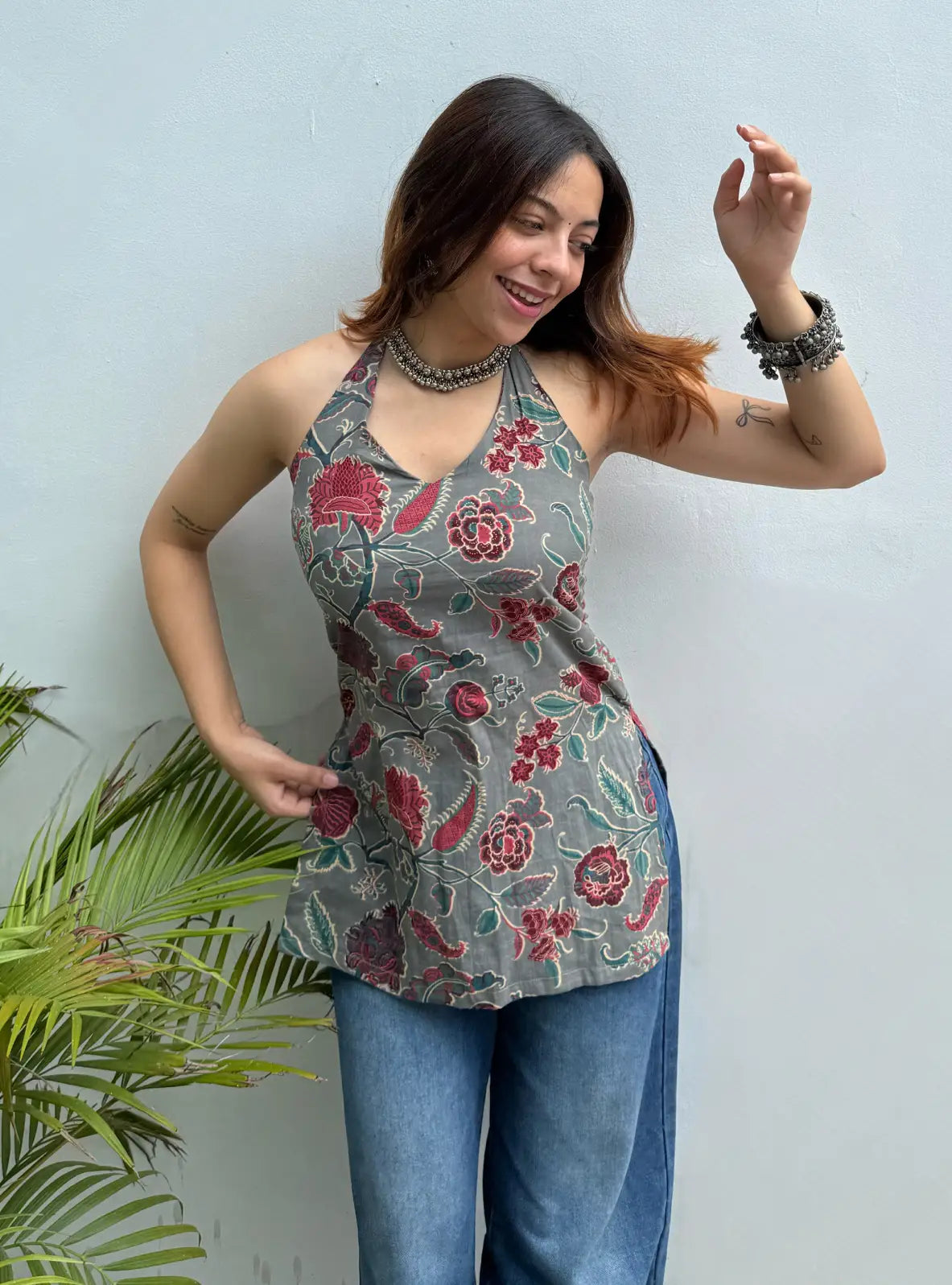 Kavya Halter Neck Kurti