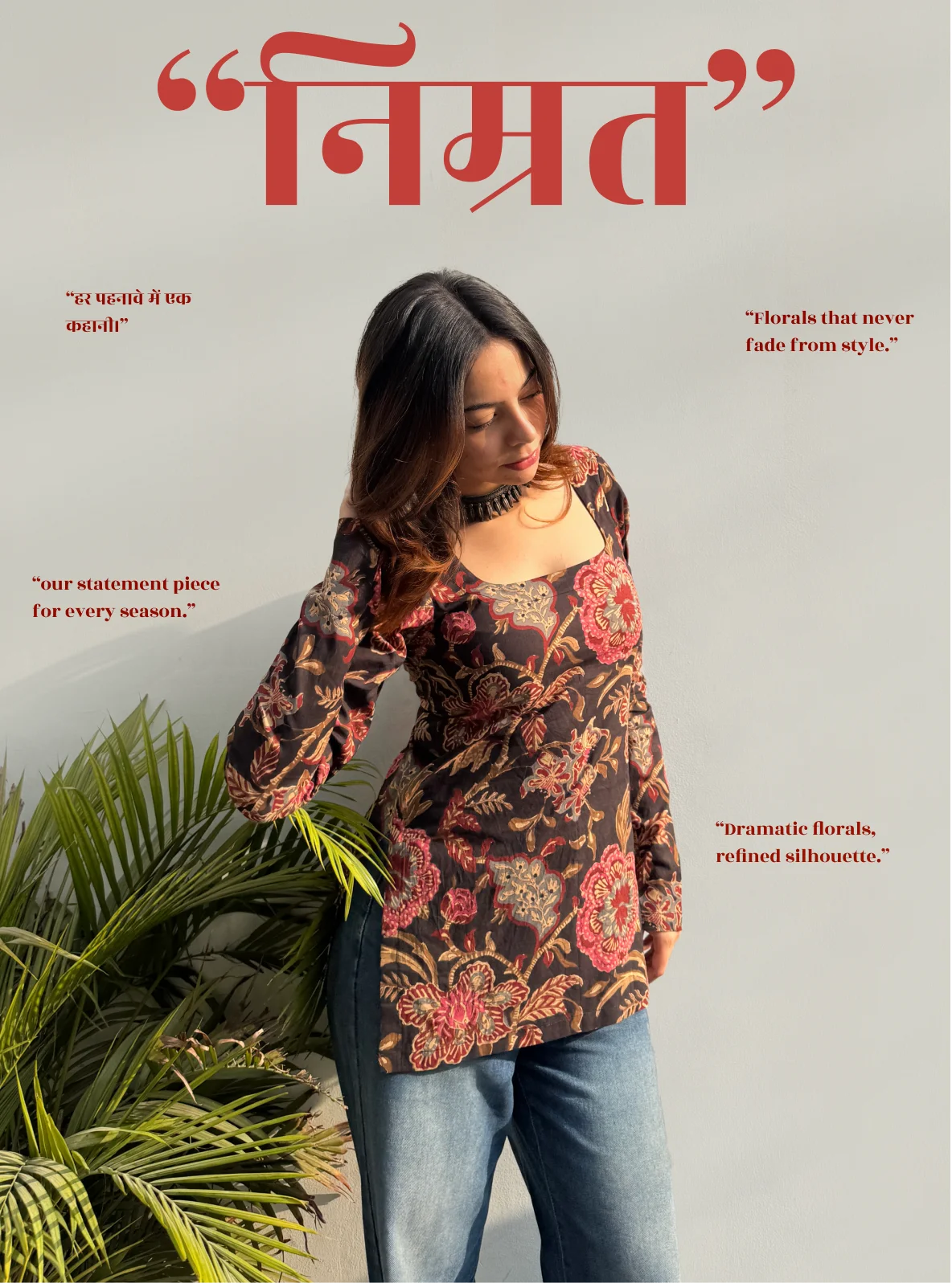 Nimrat Boat Neck Kurti by Evara