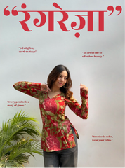 Rangreza Straight Sleeves Kurti by Evara