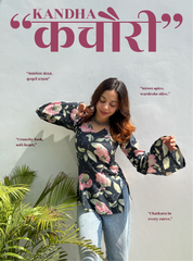 Kandha Kachori Bell Sleeves Kurti by Evara