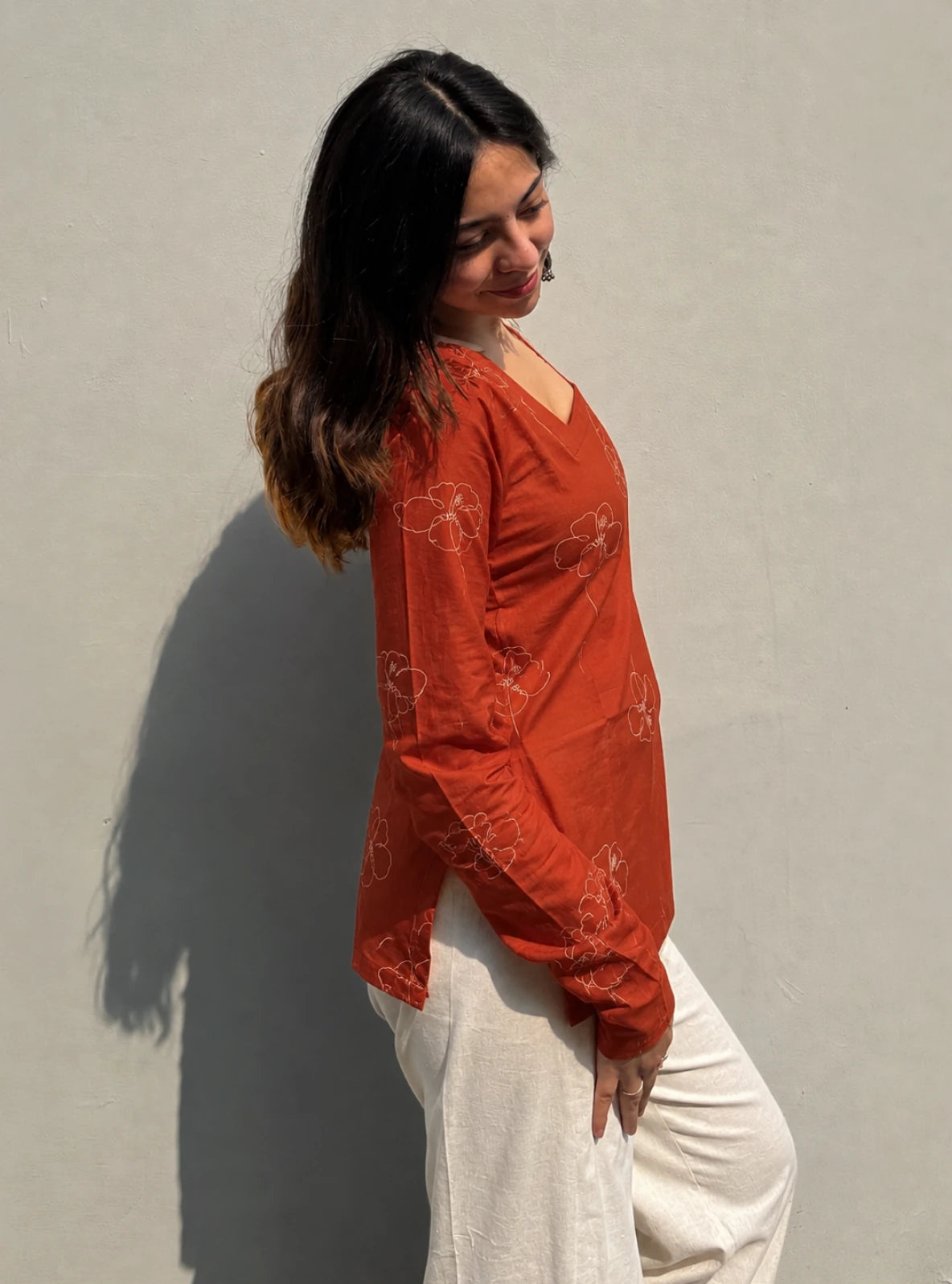 Mogra Square Neck Kurti