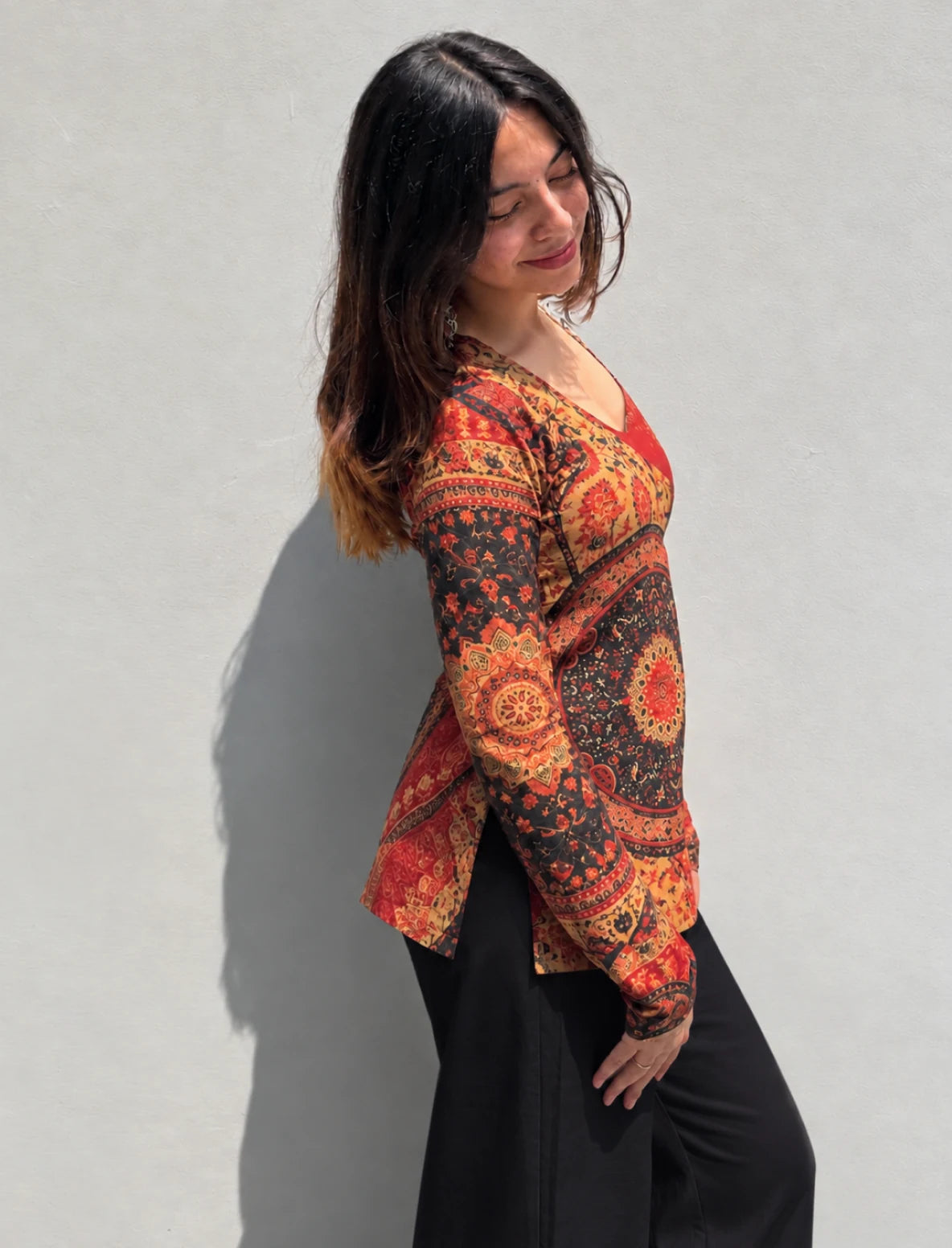 Kastoori Square Neck Kurti