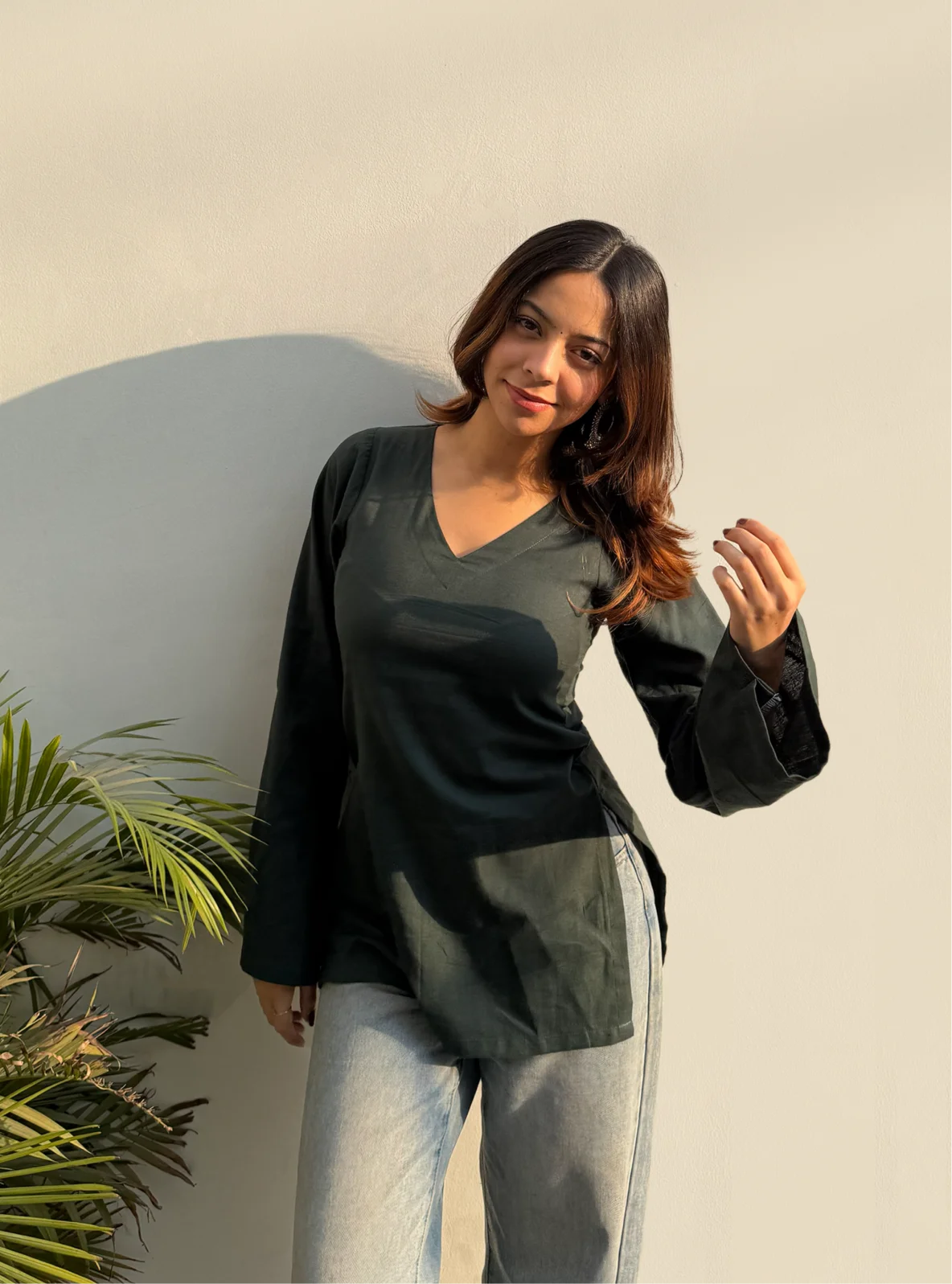 Morni Bell Sleeves Kurti by Evara