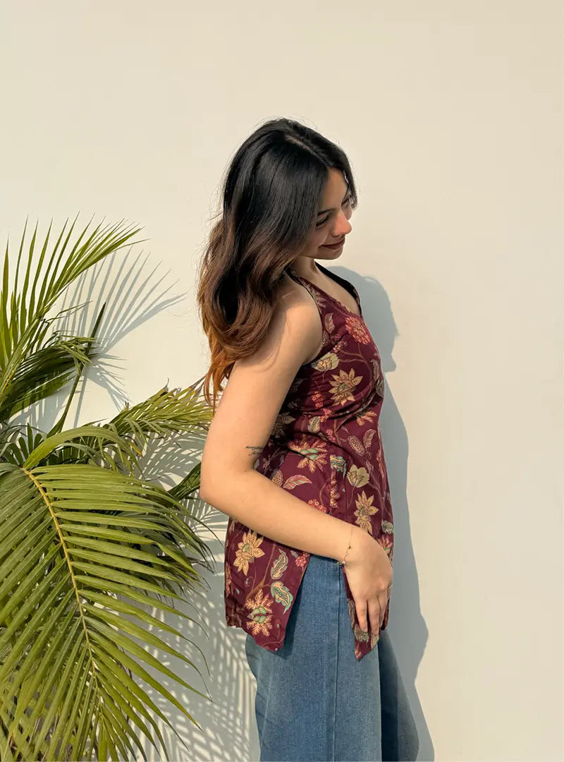Albeli Halter Neck Kurti by Evara