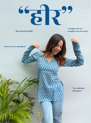 Heer Straight Sleeves Kurti by Evara