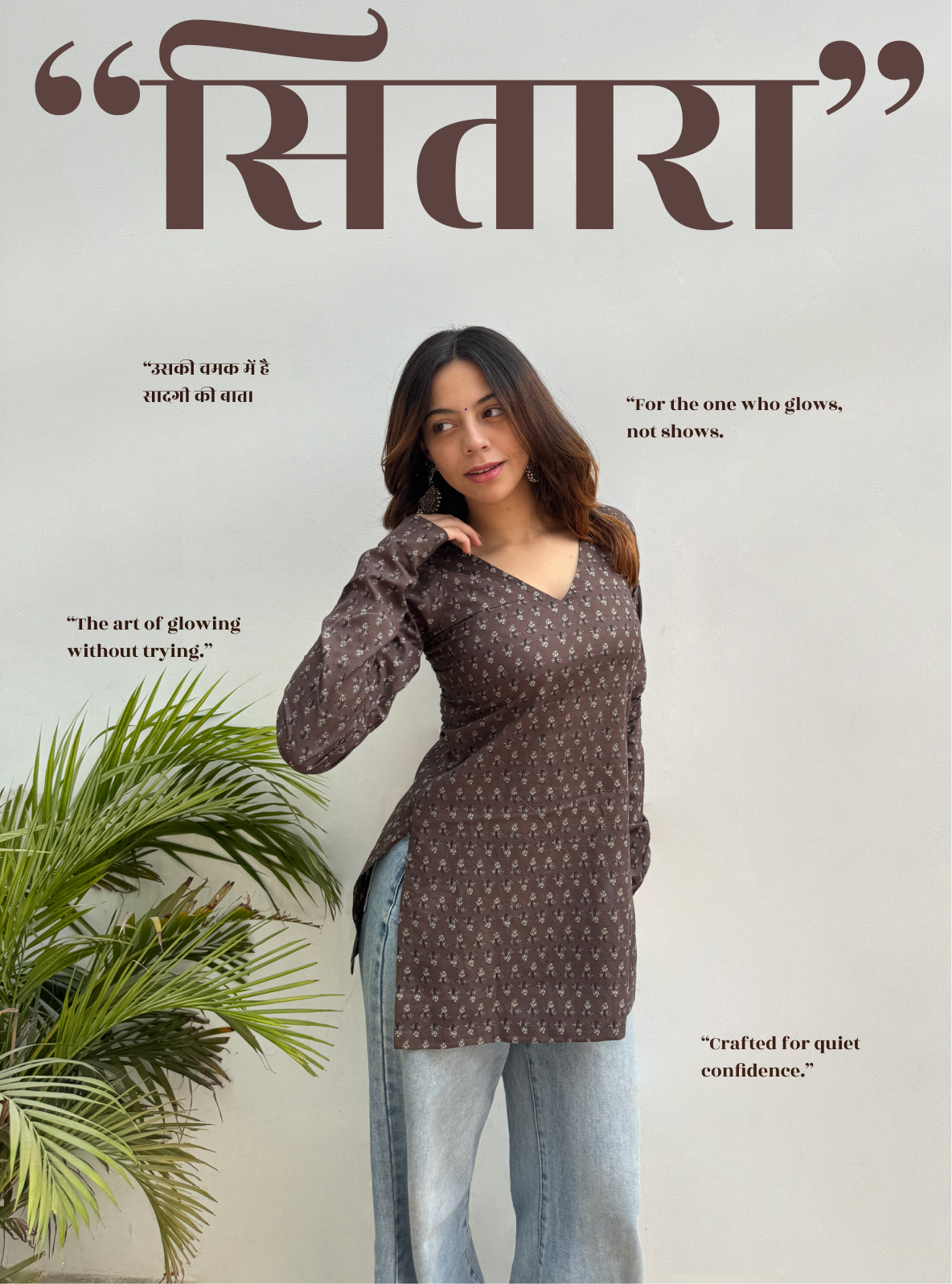 Sitarah Straight Sleeves Kurti by Evara