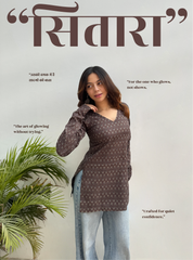Sitarah Straight Sleeves Kurti by Evara