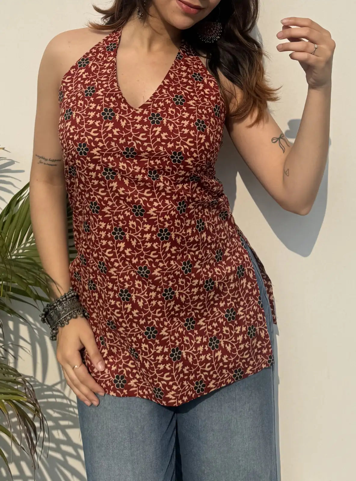 Gul Halter Neck Kurti
