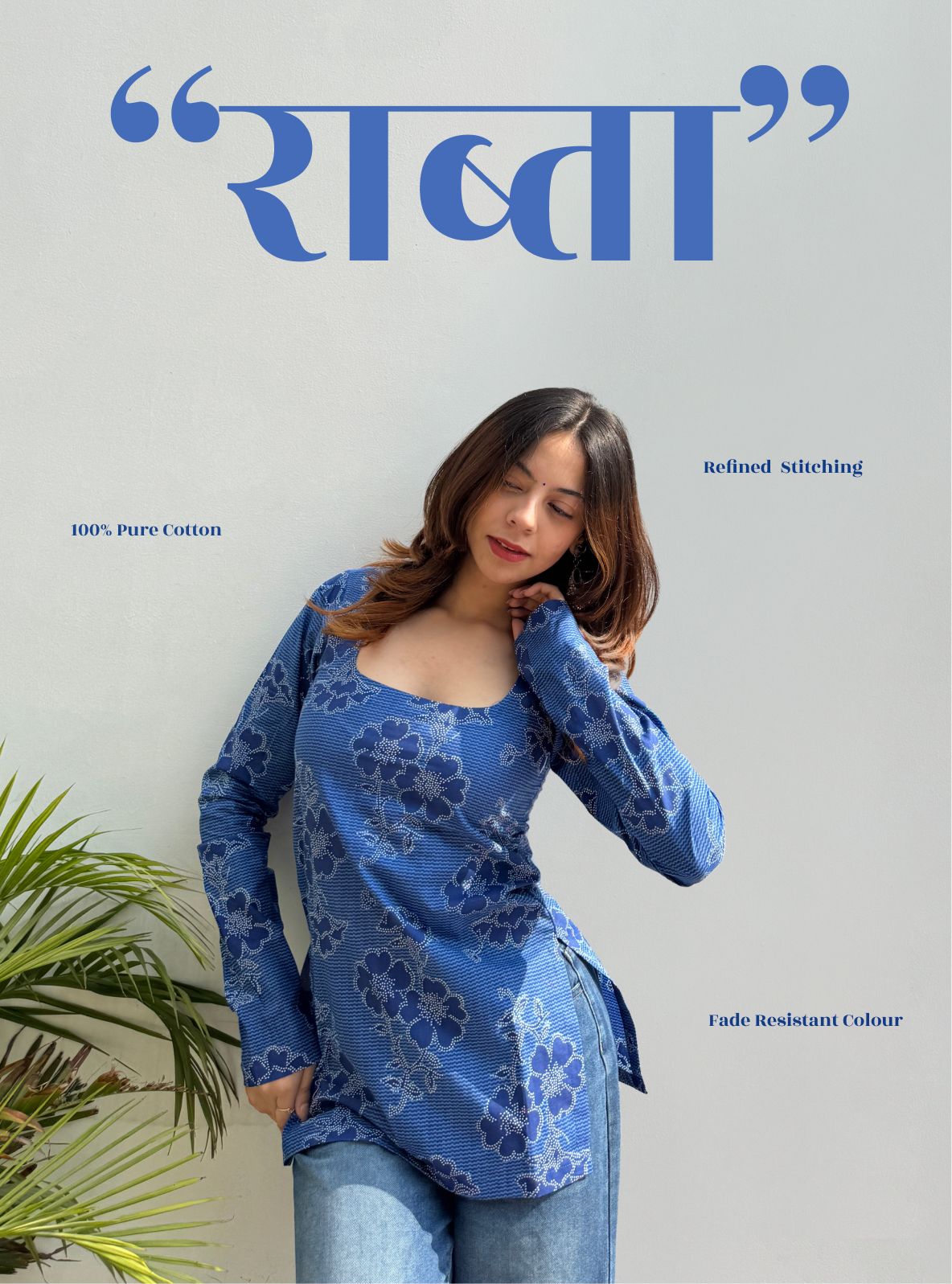 Raabta Straight Sleeves Kurti by Evara