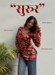 Suroor Straight Sleeves Kurti by Evara