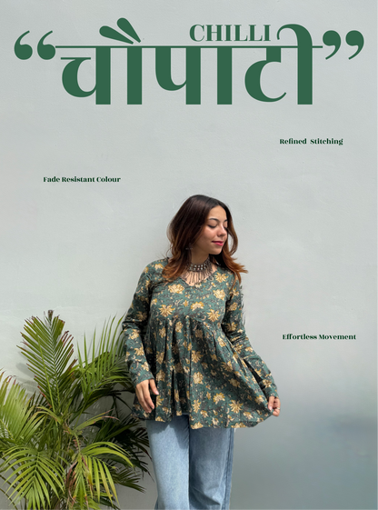Chilly Chowpatty Flared Kurti by Evara