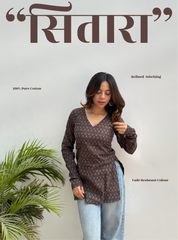 Sitarah Straight Sleeves Kurti by Evara