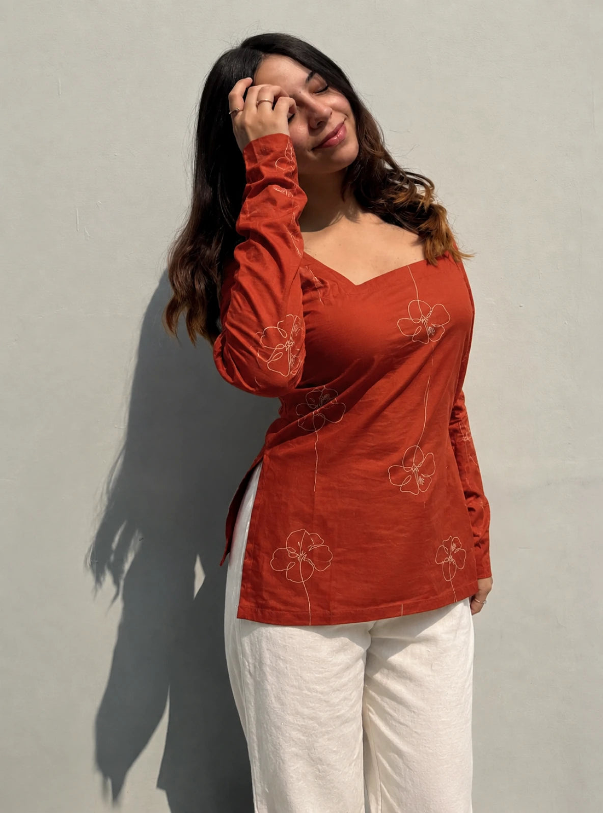 Mogra Square Neck Kurti