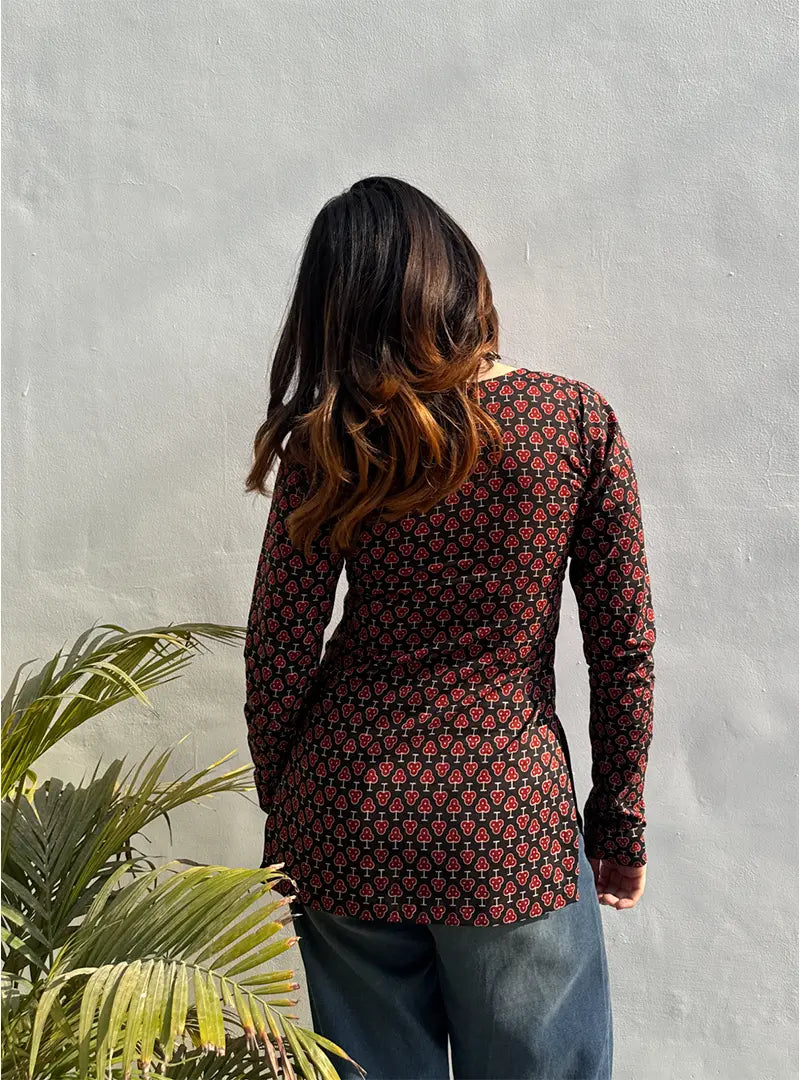 Purnima Boat Neck Kurti by Evara