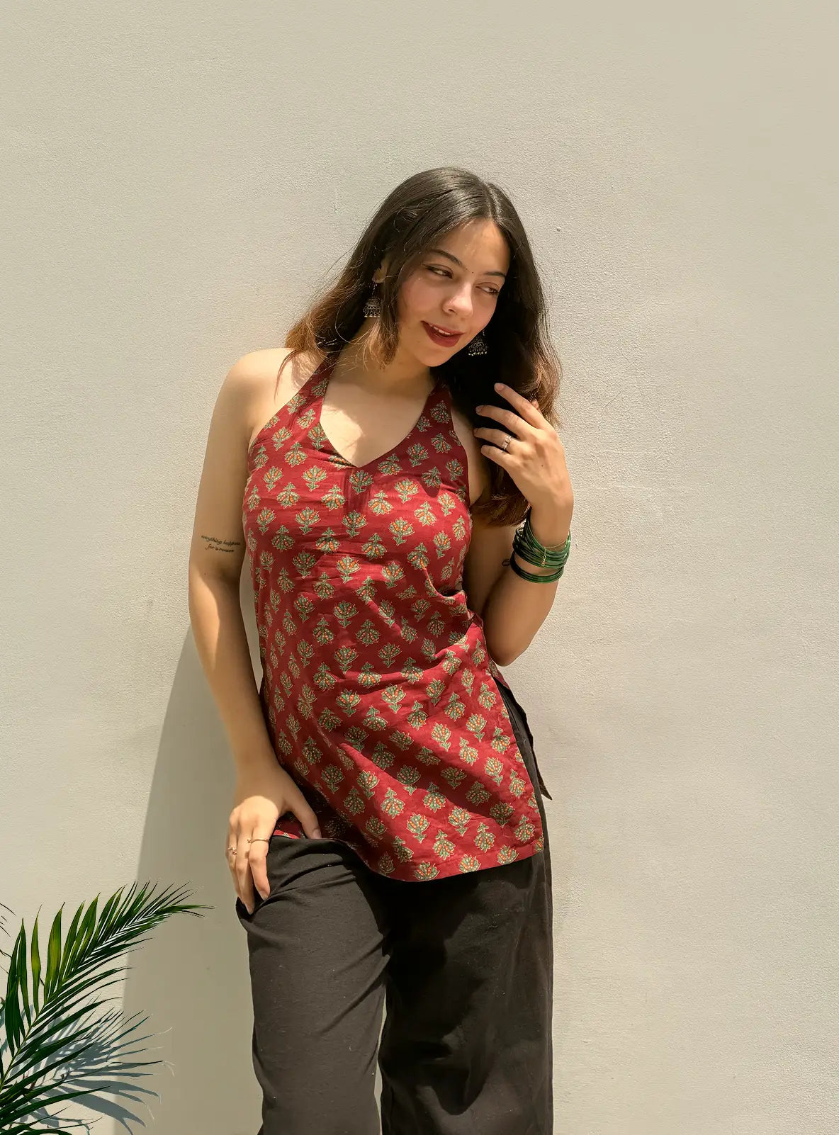 Mirchi Halter Neck Kurti