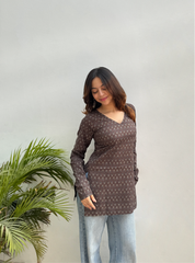 Sitarah Straight Sleeves Kurti by Evara