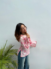 Faluda Ghat Bell Sleeves Kurti by Evara