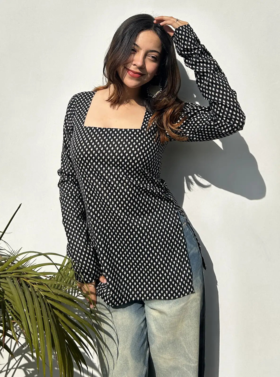 Sajna Square Neck Kurti
