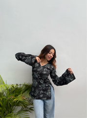 Aaliyah Bell Sleeves Kurti by Evara
