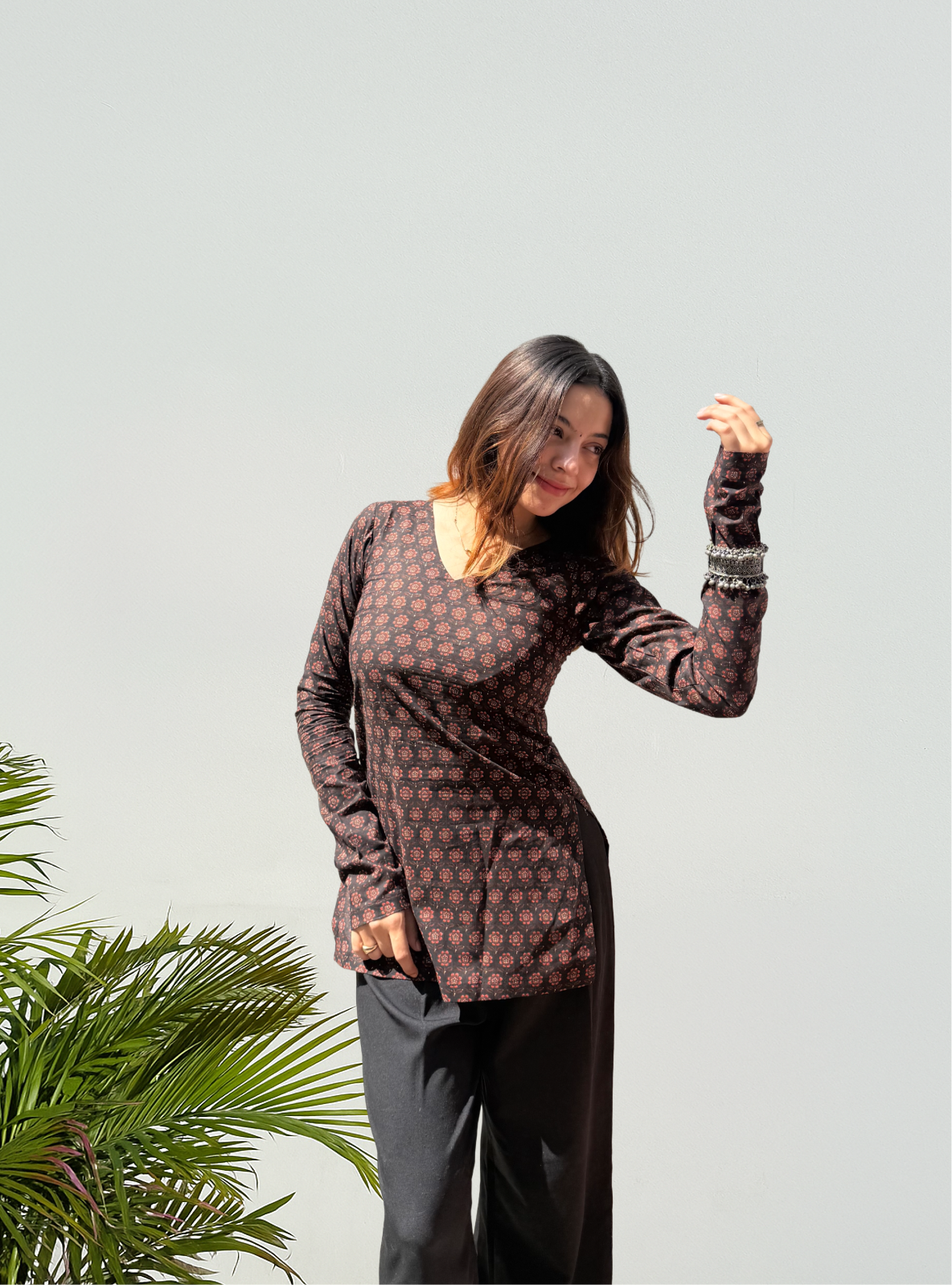 Chandni Raat Straight Sleeves Kurti by Evara