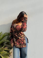 Nimrat Boat Neck Kurti by Evara