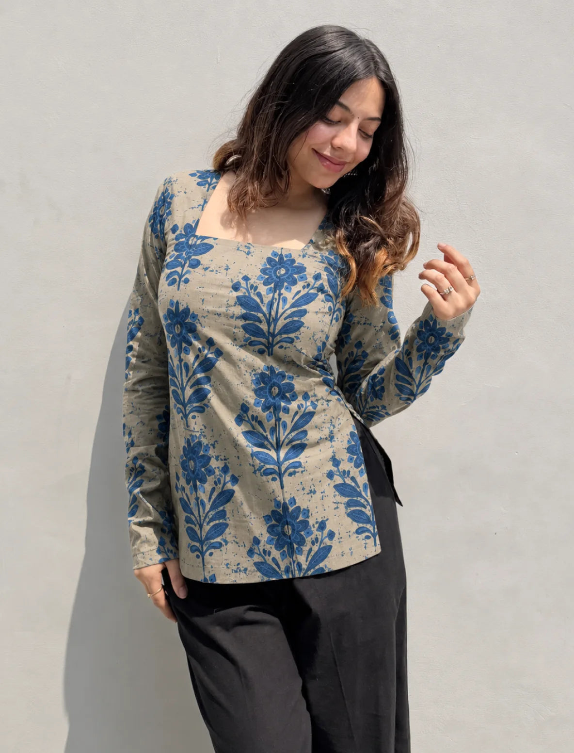 Aadrika Corset Back Full Sleeves Kurti