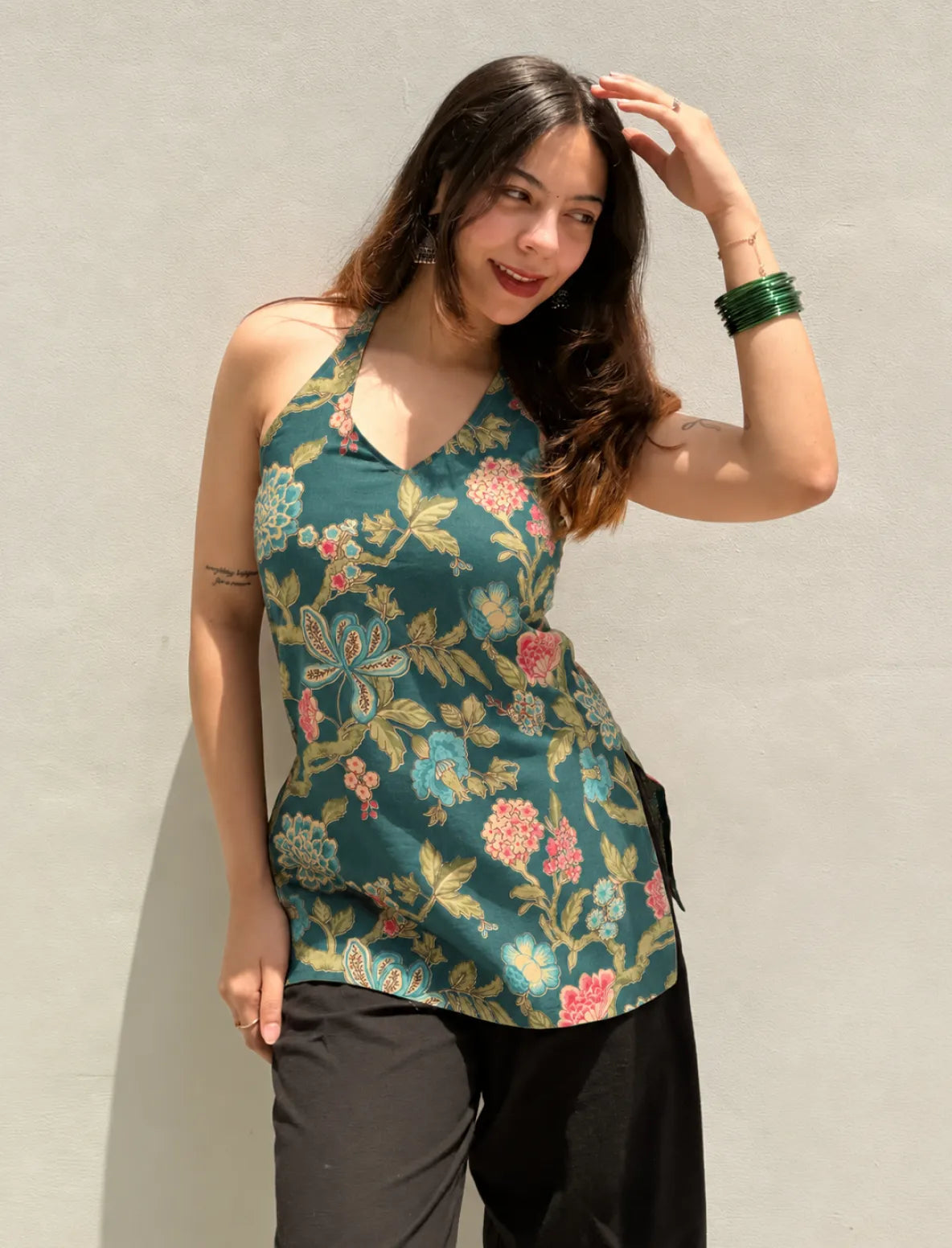 Virti Halter Neck Kurti