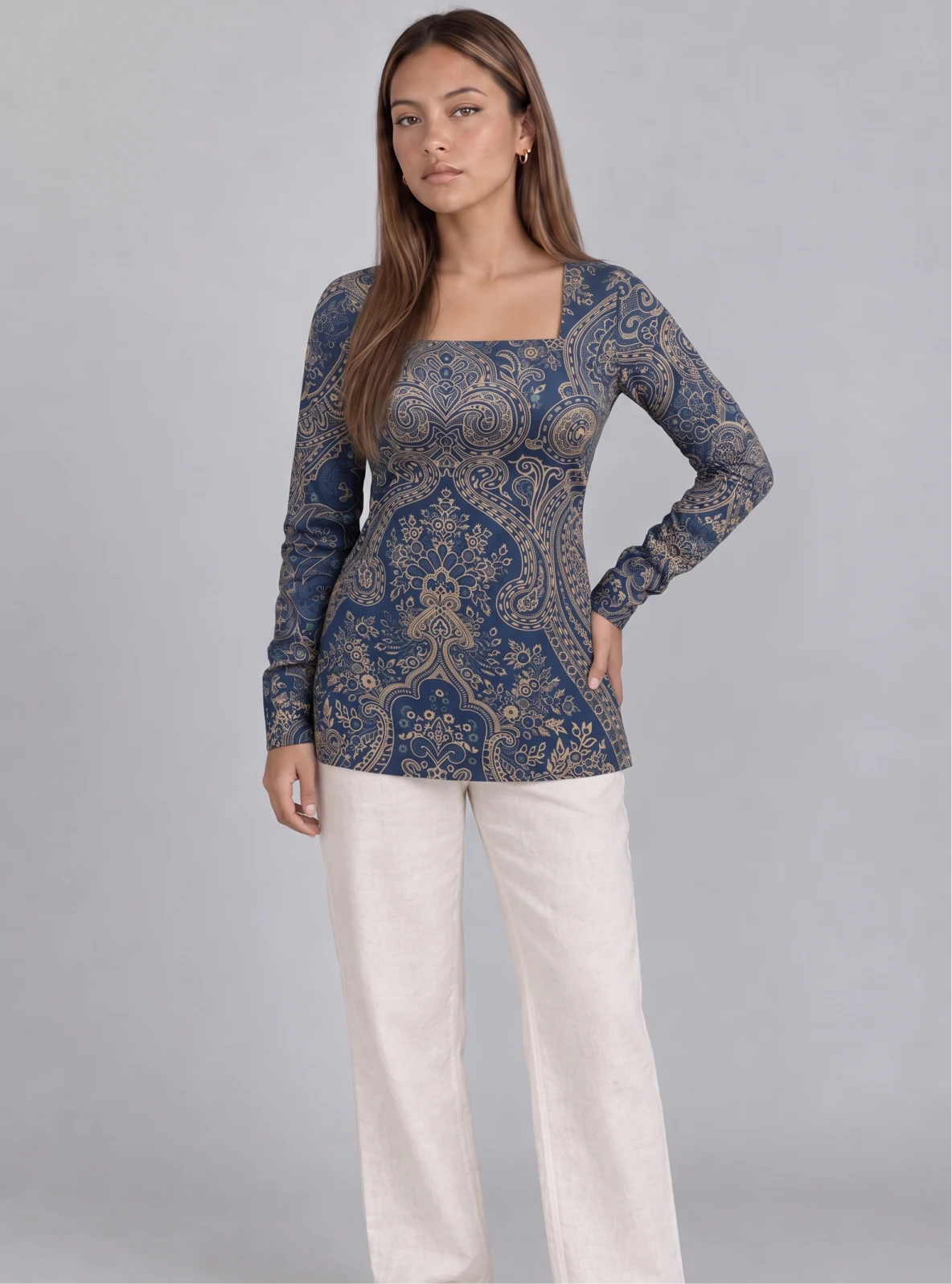 Smita Square Neck Kurti
