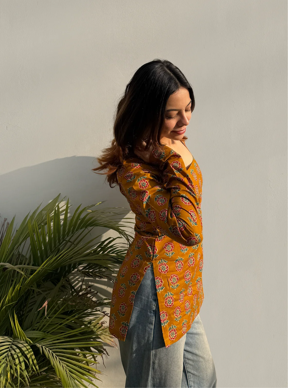 Ariza Square Neck Kurti by Evara