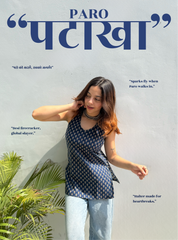 Pataka Paro Halter Neck Kurti by Evara