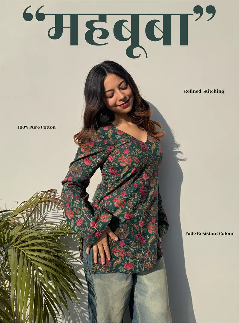 Mehbooba Bell Sleeves Kurti