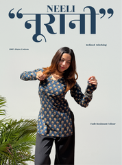 Neeli Noorani Straight Sleeves Kurti by Evara