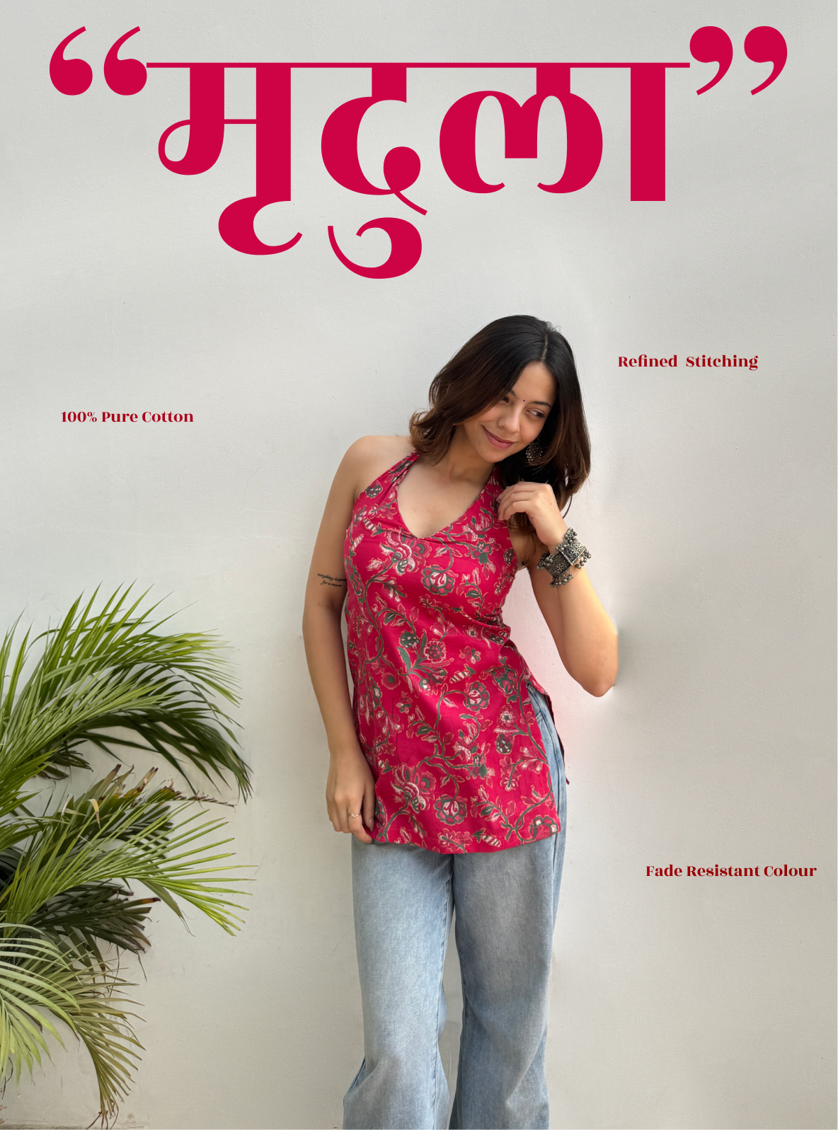 Mridula Halter Neck Kurti by Evara