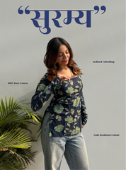Surmayi Square Neck Kurti by Evara
