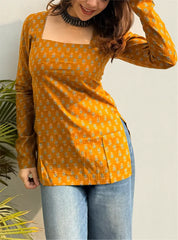 Dilbara Square Neck Kurti by Evara